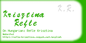 krisztina refle business card